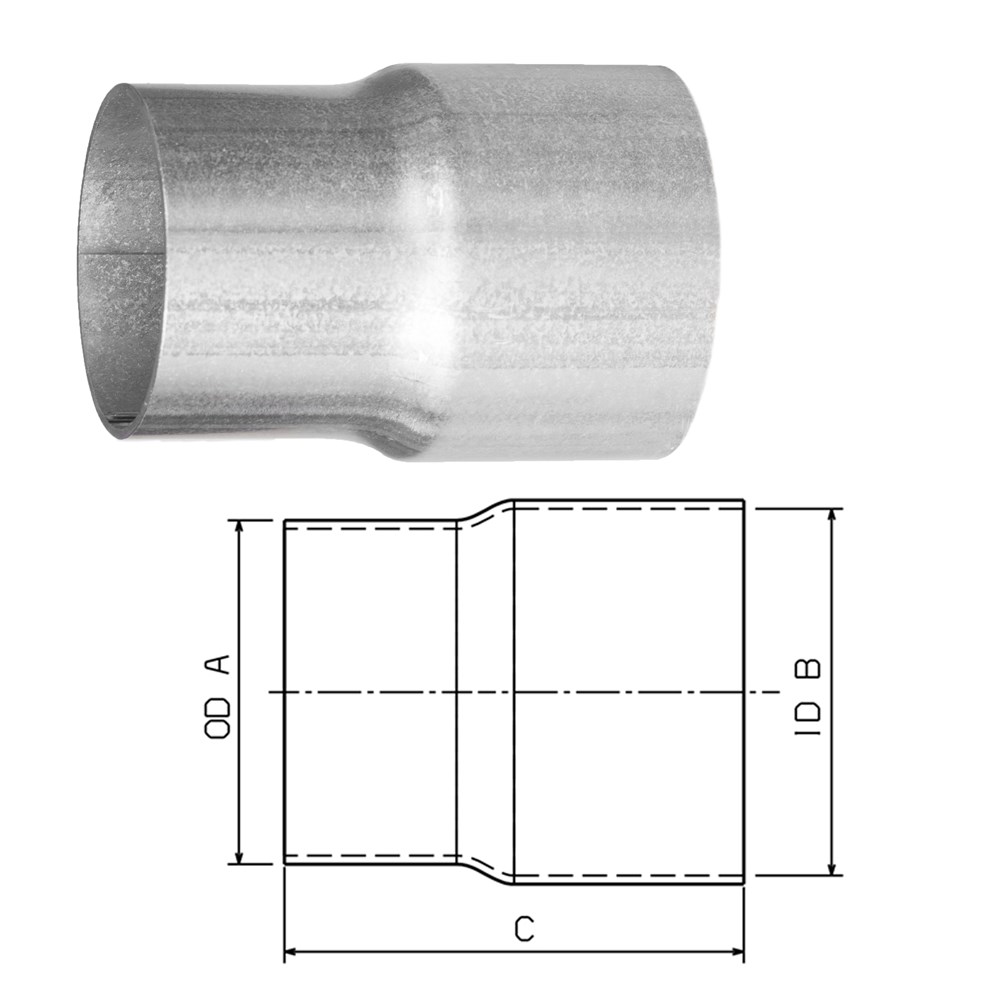 Article 833045 Manchon de raccord de tuyau 44,5 x 48 x 80 mm