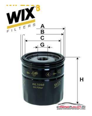 Achat de WIX FILTERS WL7098 Filtre à huile pas chères