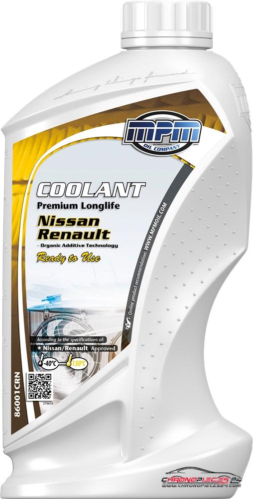 Achat de MPM 86001CRN Liquide de refroidissement Coolant Premium Longlife -40°C Renault / Nissan Ready to Use 1l Flacon pas chères