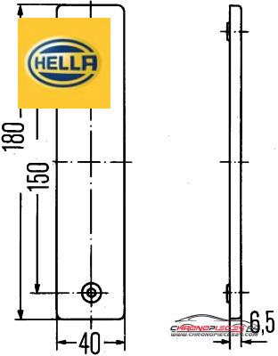 Achat de HELLA 8RA 002 023-001 Catadioptre rectangle pas chères