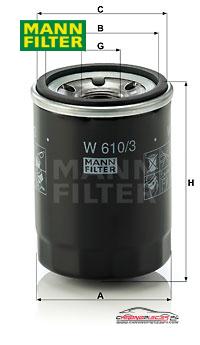 Achat de MANN-FILTER W 610/3 Filtre à huile pas chères