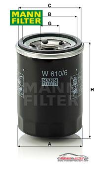Achat de MANN-FILTER W 610/6 Filtre à huile pas chères