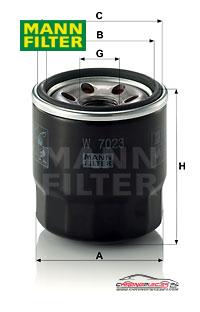 Achat de MANN-FILTER W 7023 Filtre à huile pas chères