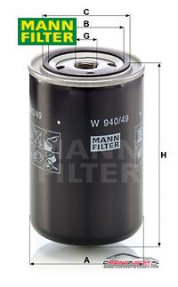 Achat de MANN-FILTER W 940/49 Filtre à huile pas chères