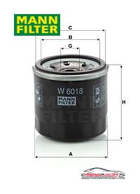 Achat de MANN-FILTER W 6018 Filtre à huile pas chères