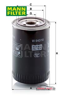 Achat de MANN-FILTER W 940/18 Filtre à huile pas chères