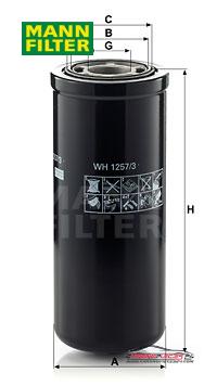 Achat de MANN-FILTER WH 1257/3 Filtre hydraulique, boîte automatique pas chères