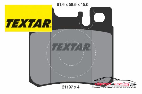Achat de TEXTAR 2119701 Kit de plaquettes de frein, frein à disque pas chères