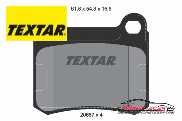 Achat de TEXTAR 2068701 Kit de plaquettes de frein, frein à disque pas chères