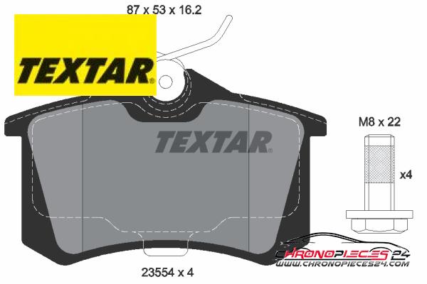 Achat de TEXTAR 2355406 Kit de plaquettes de frein, frein à disque pas chères