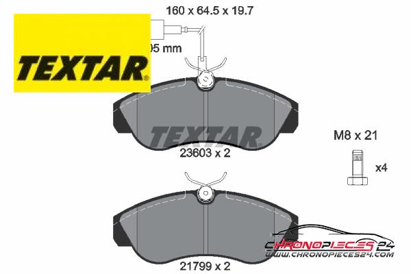 Achat de TEXTAR 2360301 Kit de plaquettes de frein, frein à disque pas chères
