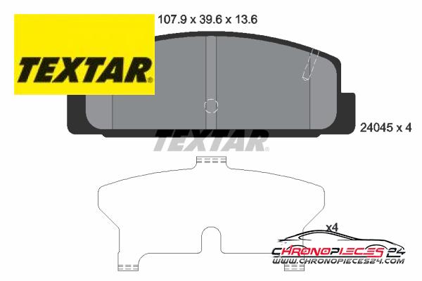 Achat de TEXTAR 2404501 Kit de plaquettes de frein, frein à disque pas chères