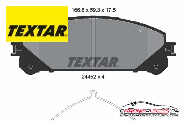 Achat de TEXTAR 2445201 Kit de plaquettes de frein, frein à disque pas chères