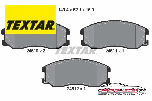 Achat de TEXTAR 2451001 Kit de plaquettes de frein, frein à disque pas chères