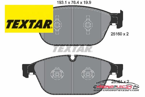 Achat de TEXTAR 2516002 Kit de plaquettes de frein, frein à disque pas chères