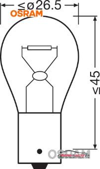 Achat de OSRAM 7506 Lampe stop/signalisation 12V P21W original 10p. boîte pas chères