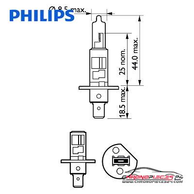 Achat de PHILIPS 12258PRC1 Lampe halogène 12V H1 Vision 1p. boîte pas chères