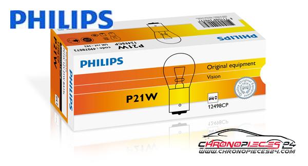 Achat de PHILIPS 12498CP Lampe stop/signalisation 12V P21W Vision 10p. Boîte pas chères