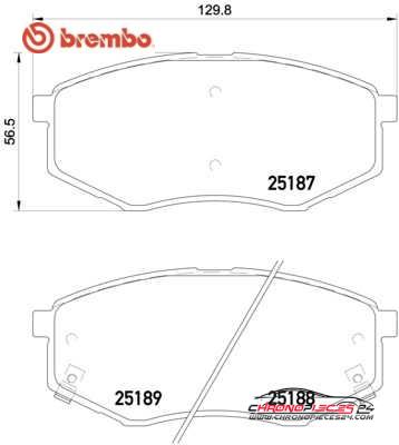 Achat de BREMBO P 30 055 Kit de plaquettes de frein, frein à disque pas chères