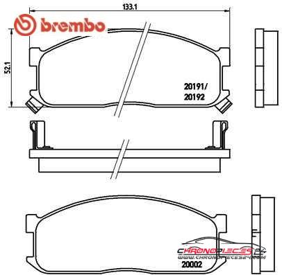 Achat de BREMBO P 49 010 Kit de plaquettes de frein, frein à disque pas chères
