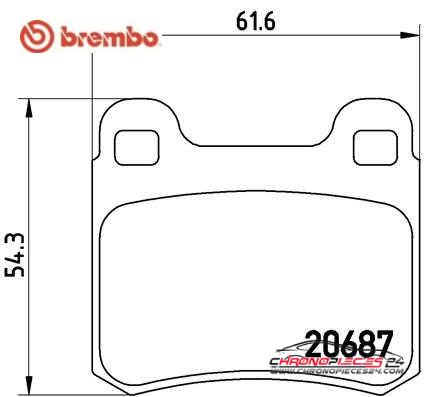 Achat de BREMBO P 50 013 Kit de plaquettes de frein, frein à disque pas chères