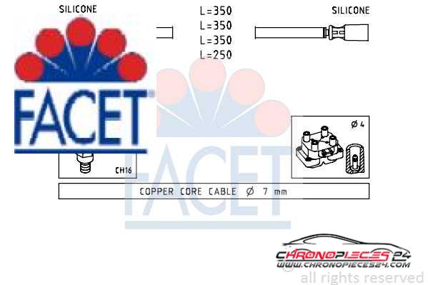 Achat de FACET 4.7232 Kit de câbles d'allumage pas chères