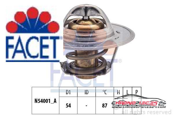 Achat de FACET 7.8547S Thermostat d'eau pas chères