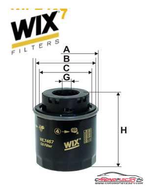 Achat de WIX FILTERS WL7467 Filtre à huile pas chères