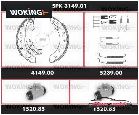 Achat de WOKING SPK 3149.01 Kit de freins, freins à tambours pas chères