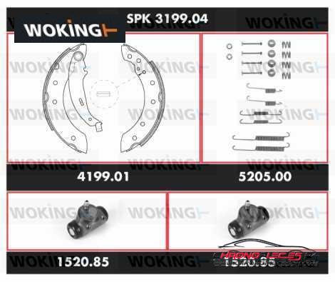 Achat de WOKING SPK 3199.04 Kit de freins, freins à tambours pas chères