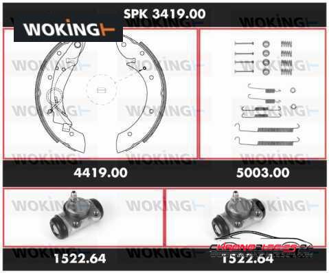 Achat de WOKING SPK 3419.00 Kit de freins, freins à tambours pas chères