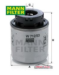 Achat de MANN-FILTER W 712/93 Filtre à huile pas chères