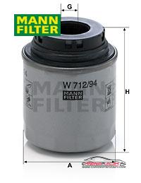 Achat de MANN-FILTER W 712/94 Filtre à huile pas chères