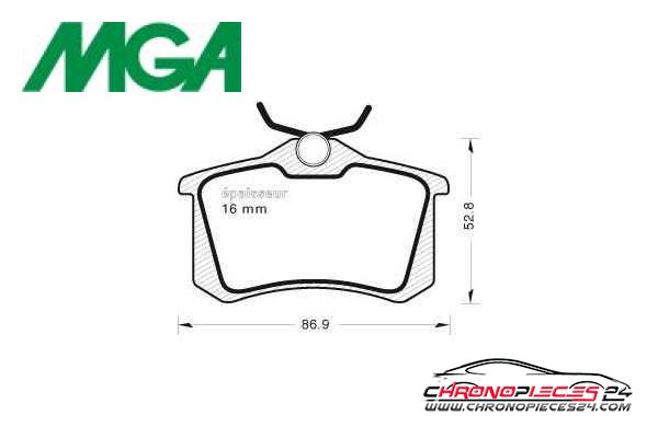 Achat de MGA 1007 Kit de plaquettes de frein, frein à disque pas chères