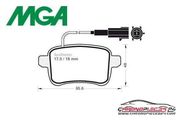 Achat de MGA 1046 Kit de plaquettes de frein, frein à disque pas chères