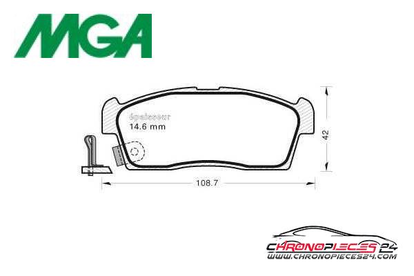 Achat de MGA 1081 Kit de plaquettes de frein, frein à disque pas chères