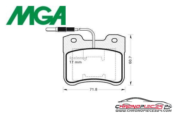 Achat de MGA 215 Kit de plaquettes de frein, frein à disque pas chères