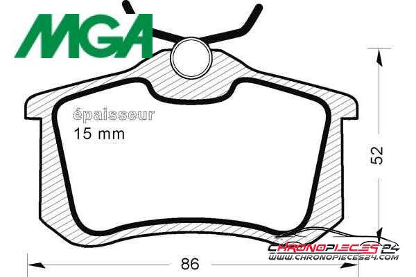 Achat de MGA 223 Kit de plaquettes de frein, frein à disque pas chères