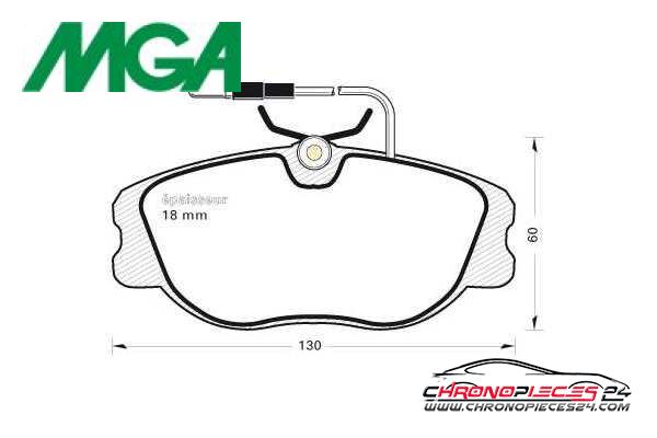 Achat de MGA 338 Kit de plaquettes de frein, frein à disque pas chères