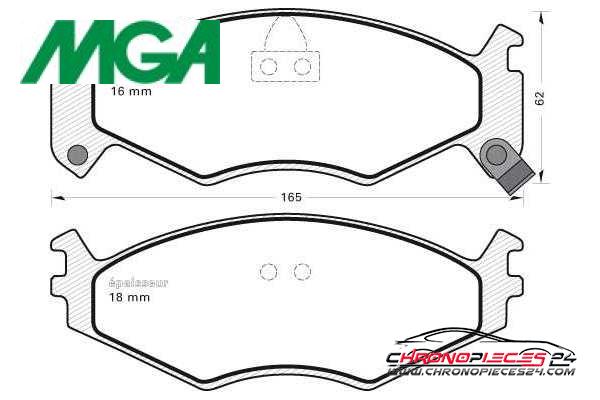 Achat de MGA 348 Kit de plaquettes de frein, frein à disque pas chères