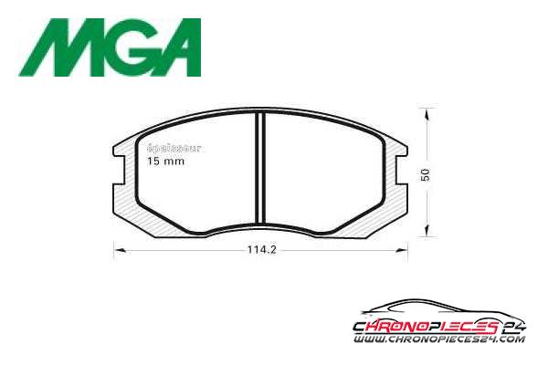Achat de MGA 390 Kit de plaquettes de frein, frein à disque pas chères