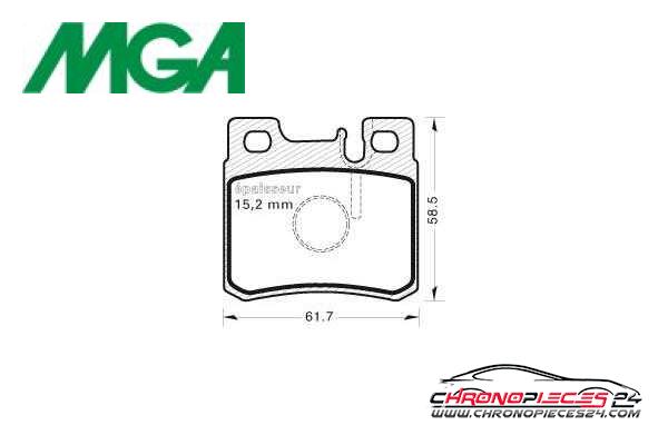 Achat de MGA 410 Kit de plaquettes de frein, frein à disque pas chères