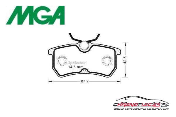 Achat de MGA 481 Kit de plaquettes de frein, frein à disque pas chères