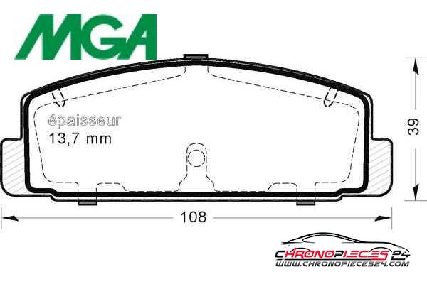 Achat de MGA 491 Kit de plaquettes de frein, frein à disque pas chères