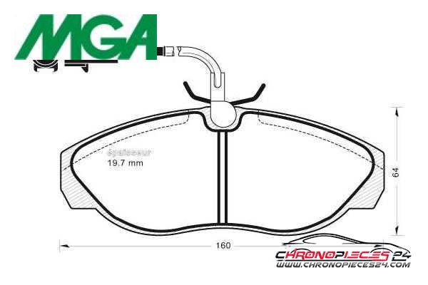 Achat de MGA 602 Kit de plaquettes de frein, frein à disque pas chères