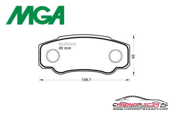 Achat de MGA 697 Kit de plaquettes de frein, frein à disque pas chères