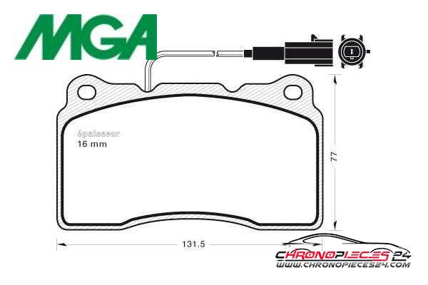 Achat de MGA 756 Kit de plaquettes de frein, frein à disque pas chères