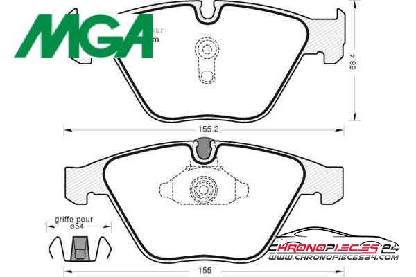 Achat de MGA 983 Kit de plaquettes de frein, frein à disque pas chères