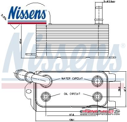 Achat de NISSENS 90661 Radiateur d'huile de boîte automatique pas chères