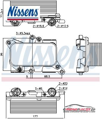 Achat de NISSENS 91226 Radiateur d'huile de boîte automatique pas chères